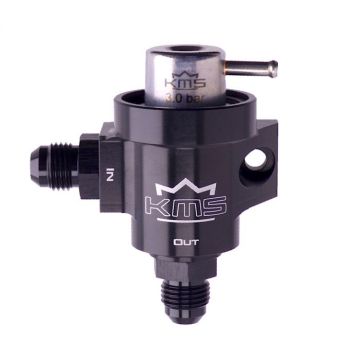 KMS Fuel pressure regulator 2-way with MAP comp. 3.0 bar AN-6 fitting
